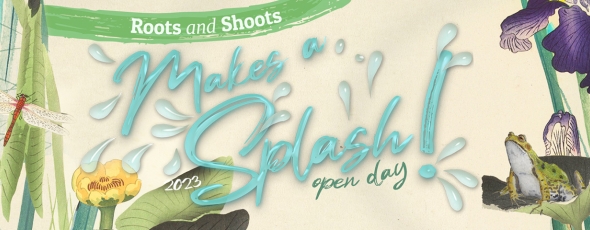 make a splash open day 2023 banner